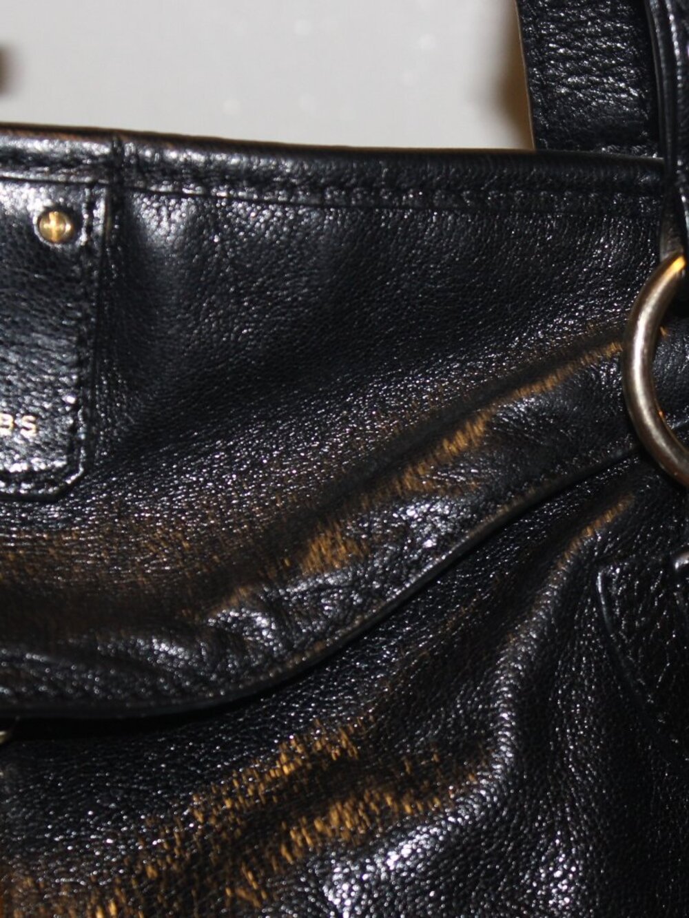 $1300 Marc Jacobs Black Leather Wellington Fulton Satchel Hobo Bag - Picture 8 of 15
